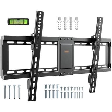 VonHaus TV Wandhalterung für 37-82"-Bildschirme, Bewegliche Wandhalterung Fernseher mit Wasserwaage, Flach zur Wand, Neigfunktion, 75kg Kapazität, Ferseher Halterung mit Max. VESA: 600x400 mm