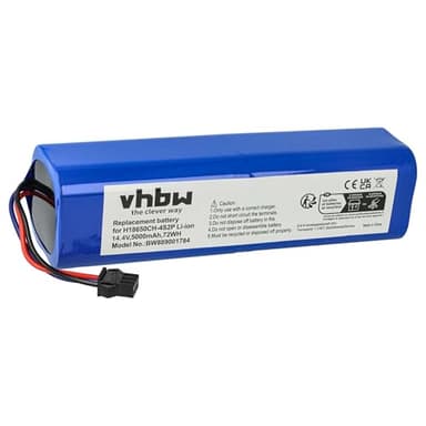 vhbw 1x Akku kompatibel mit Roidmi Eve Plus, SDJ01RM Saugroboter (5000 mAh, 14,4 V, Li-Ion)