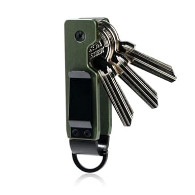 XHNKEG Schlüssel Organizer, Schlüsselorganizer Kompakter Key Organizer mit D-Ring Minimalistischer Innovativer Schlüsselanhänger bis zu 5 Schlüssel Schützt (Grün)