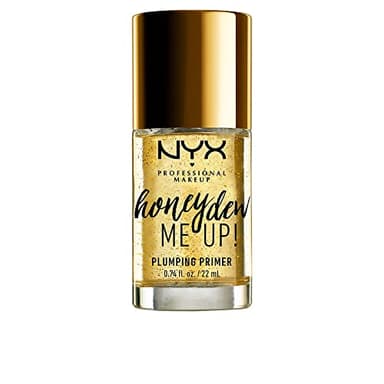 NYX Professional Makeup Primer, Honey Dew Me Up, Makeup Basis, Vegane Formel, Aufpolsternder Primer mit Honigmelone-Extrakt und Goldflocken, Strahlendes Finish, 20 ml
