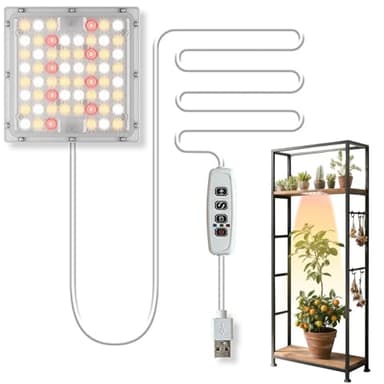 Pflanzenlampe LED Vollspektrum Wasserdicht,Pflanzenlicht für Zimmerpflanzen mit Auto-Timer 3/9/12H, Tageslichtlampe Wachstumslampe für Pflanzen,60LED Grow Lampe Blüte(1 Schalter→1 Leuchten)