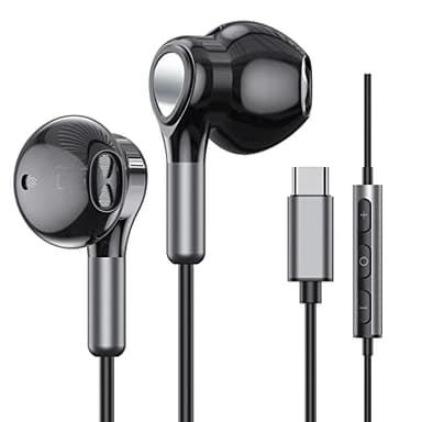 USB C Kopfhörer für Samsung Galaxy S24 S23 Ultra S22 S21 FE S20 A53 A54 USB C Kopfhörer mit Mikrofon In-Ear Kopfhörer mit Kabel Ohrhörer USB Typ C für iPhone 16 15 iPad Pro Air 5 Mini 6 Google Pixel 9