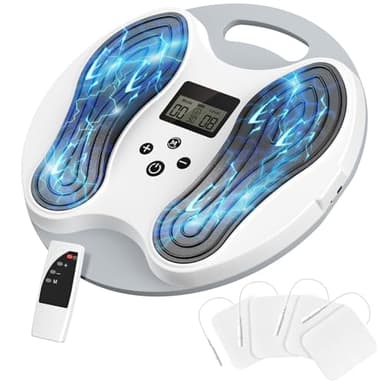 Medic Durchblutungs-Stimulator beine EMS Fußmassagegerät für Durchblutung Neuropathie Muskel- & Schmerztherapie, Elektrisch Fussmassagegerät Füße Beine mit 4 TENS Elektroden Pads