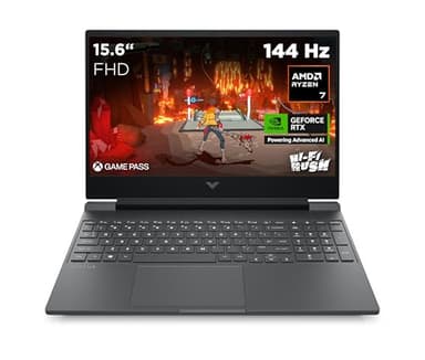 HP Victus Gaming Laptop | 15.6" FHD-Display | AMD Ryzen 7 8845HS | 16GB DDR5 RAM | 1TB PCIe NVMe SSD | NVIDIA GeForce RTX 4060 | Windows 11 Home | QWERTZ-Tastatur | Mica Silver