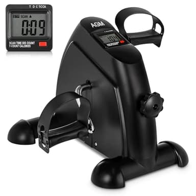 AGM Mini Fitnessbike für zuhause, Arm und Beintrainer Heimtrainer, Sportgerät Mini Bike, Hometrainer Mini Fahrrad Bewegungstrainer Fitnessgerät für Zuhause Büro - Schwarz
