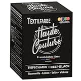 Haute Couture Schwarz Textilfarbe – 350g – Tiefscharw - Alles-in-Einem – Fertig zur Anwendung für Kleidung und Stoffe