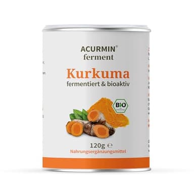 Acurmin Ferment – Fermentiertes Bio-Kurkuma-Pulver – mit postbiotischen Effekten – 1 g fermentierte Kurkuma pro Tagesdosis