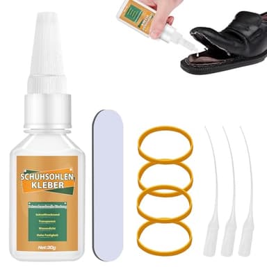Schuhsohlenkleber, Schuhkleber Extra Stark Wasserfest, Flexibel und Stark Schuhsohlenkleber, Transparent und Schnelltrocknend, Geeignet für Sportschuhe, Sohlen, Stiefel, Sandalen, Leder usw