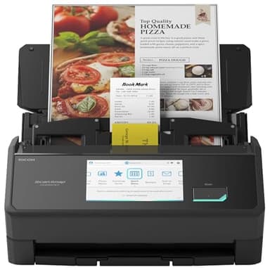 ScanSnap iX2500 Schwarz – Ultraschneller Duplex-Scanner mit 45 S./Min., 100-Blatt-ADF, 600 DPI, 5″ Touchscreen, WLAN/Bluetooth/USB-Konnektivität