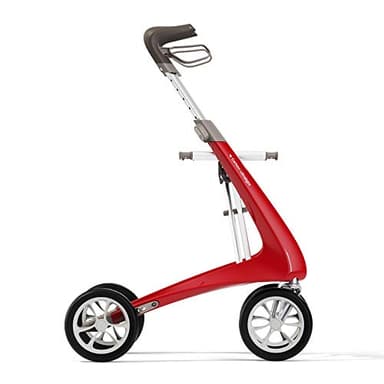 byACRE Carbon Ultralight Rollator - Welt leichtester Carbon Rollator - nur 4,8kg (Erdbeerrot, Klassisch)