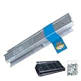 Wickey SolidLock Winkelanker aus feuerverzinktem Stahl für Spieltürme, Schaukeln, Stelzenhäuser - 4er-Set Anker inklusive Schrauben & Unkrautvlies - Bodenanker, Erdanker 500x45x45 mm