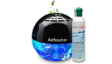 Aspira Home Lufterfrischer mit Ionisator – Duftzerstäuber & Airfresher Bowl inkl. 250 ml Aloe-Vera-Duft – Ohne Farbstoffe – Für frische Raumluft