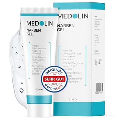Medolin® Narbengel - Narbensalbe für schöne Haut - Einfache Anwendung - Narbencreme mit Dermatest-Siegel - kosmetische Narbenpflege - 20 ml