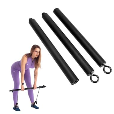 Pilates Bar,Tragbare PilatesBar,Osuter Fitness Stange 100 cm,Pilates Stange,Resistance BandsBar,Fitnessbänder ,Widerstandsbänder ,für Home Yoga Stretching Bars Gym Fitnessgeräte