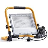 OUSIDE 100W LED Baustrahler mit Stativ und 4M Kabel,IP66 Wasserdichter Arbeitsscheinwerfer mit Schuko-Stecker und Schalter für Wohnungsrenovierung,Werkstatt,Baustelle,6500K,10000 Lumen
