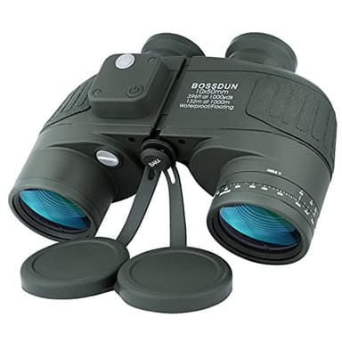 Marine Fernglas 10x50 wasserdicht mit Kompass & Entfernungsmesser, Militärfernglas HD, beschlagfreies Sea Ocean Fernglas für Erwachsene Segeln Kreuzfahrten Bootfahren, Angeln, Vogelbeobachtung, Safari