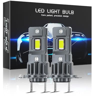 Vauki Halogen Auto Lampen H7-55W 300% Helligkeit als Halogenlampen16000LM 6000K Kaltes Weiß