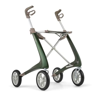 byACRE Carbon Ultralight Rollator - Welt leichtester Carbon Rollator - nur 4,8kg (Britisches Renngrün, Klassisch)