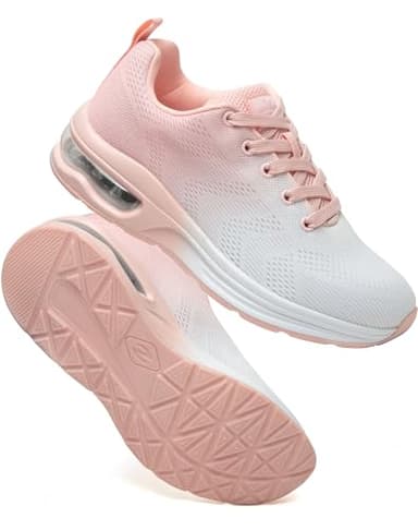 Laufschuhe Damen Turnschuhe Sportschuhe Damen Sneaker Luftpolster Stoßdämpfend Joggingschuhe Orthopädische Schuhe Leichte rutschfest Hallen Fitnessschuhe Atmungsaktiv Walkingschuhe Womens Trainers