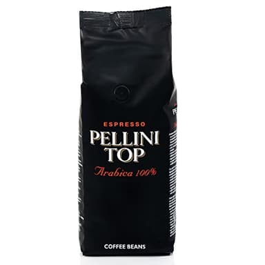 Pellini Kaffee in Chicchi Top, 100% Arabica-Mischung, Kaffeebohnen mit Duftenden und Raffinierten Aromen und einem Hauch von Lakritze und Kakao, 500g
