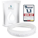 smardy 5m Kühlschrankschlauch 1/4 Zoll Osmose Schlauch weiß Wasserschlauch für Kühlschrank Side by Side Osmoseanlage Wasserfilter Aquarium Wasserzulaufleitung 6,35mm (1/4")