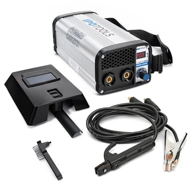 IPOTOOLS MMA-200R Elektroden Schweißgerät - IGBT Inverter Schweissgerät MMA/E-Hand mit 200 Amper/Digitale LCD Anzeige / 230V / Anti-Stick/Hot-Start/Arc-Force/Schutzschild / 7 Jahre Garantie