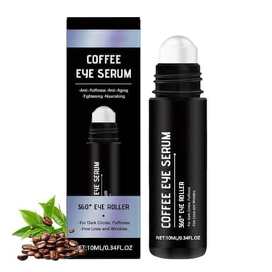 Koffein Augenserum,Anti Falten Augen Serum,Augencreme Gegen Falten Und Augenringe,Tränensäcke und Fältchen,Augenstraffung,Augen Roll On Serum für strahlende Augenpflege bei Männern und Frauen