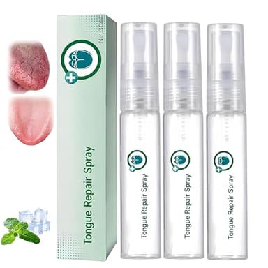 GlosShield Zungenspray, Mundpflegespray für die Zungenreparatur, erfrischt Ihren Atem bei weißer Zunge, trockenem Mund und Mundgeruch, 30 ml (3STÜCK)