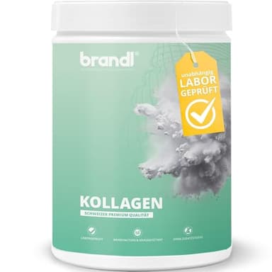 Kollagen Pulver aus Schweizer Weidehaltung | Geschmacksneutral & unabhängig laborgeprüft | 555g Premium Collagen Pulver von brandl & Collaswiss