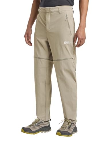 Jack Wolfskin Herren Hikeout Zip Off Pants M Wanderhose, Stone, 52 EU