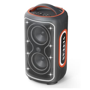 VUOPAX Bluetooth Lautsprecher Groß Party 200 watt, Tragbare Musikbox Bluetooth Subwoofer/LED-Lichtshow/IP65 wasserfester Outdoor Lautsprecher/24H Akku/TWS/TF/USB/MIC/AUX, für Party, Backyard