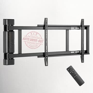 EasyLife – Elektrische, Schwenkbare TV-Wandhalterung mit Auto-Drive-Out, Ultraschlank 56mm, leiser Motor, Anti-Kollisions System, für 32–75", VESA bis 600×400 und 50Kg, Hochwertige Konstruktion