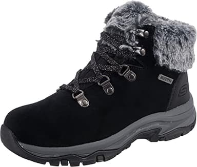 Skechers Damen Trego Falls Finest Stiefelette, Black Suede Nylon, 40 EU