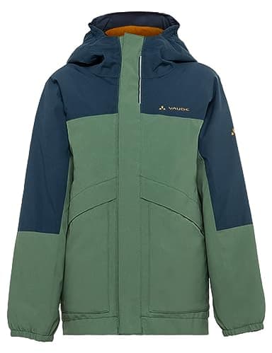 VAUDE Escape Padded Jacket für Kinder – Wasserdichte gefütterte Regenjacke für Kinder mit 2-Lagen Material, Kapuze & Reflex-Elementen – Ideal für matschige Tage im Herbst & Winter