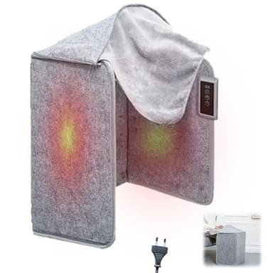 WRQIOO Infrarotheizung Schreibtisch, 50x100cm Infrarot Schreibtischheizung, Infrarot Heizpaneel, Faltbare Infrarotheizung mit 5 Heizstufen, Bis 68 °C, 6-Gang-Zeiteinstellung