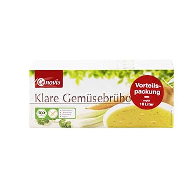 Cenovis - Klare Bio Gemüsebrühe im Würfel / Brühwürfel zum würzen, marinieren oder als Trinkbouillon - palmfettfrei, laktosefrei, glutenfrei und vegan - Vorteilspackung 3 x 12 Würfel - 378 g