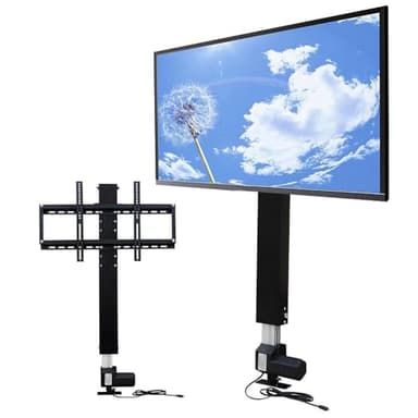 Motorisierter TV-Lift Elektrisch 26"-57" TV Hebesystem Motorisiert LCD Motorisiert TV Lift Halterung Fehrseher Lift mit Fernbedienung Höhenverstellbare Lift 900 mm, max. 80 kg, Schwarz