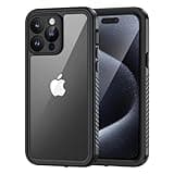 Lanhiem für iPhone 15 Pro Hülle, IP68 Wasserdicht Handyhülle iPhone 15 Pro Case 360 Grad Ganzkörper Schutzhülle, Stoßfest Staubdicht Outdoor Panzerhülle mit Eingebautem Displayschutz, Schwarz