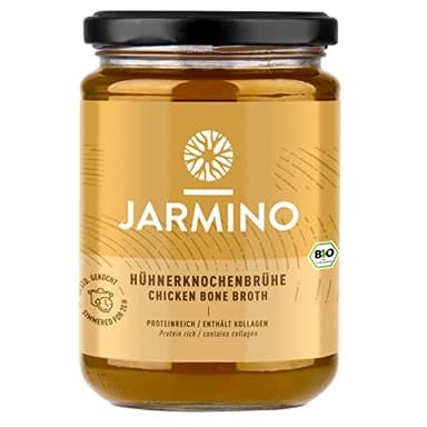Knochenbrühe BIO HUHN (6x350ml) | Hühnerbrühe BIO | gesunde Alternative zu Brühwürfel | Rahmen Brühe, Diät Suppe, Dashi Brühe | Bone broth | Freilandhaltung | JARMINO