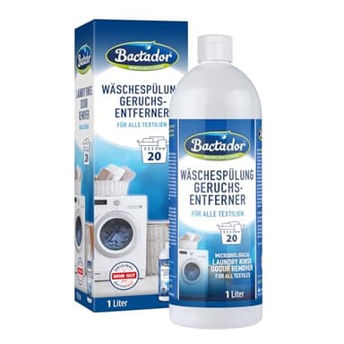 Bactador Hygienespüler Wäsche 1L- Wäschespülung Geruchsentferner - Mikrobiologischer Enzymreiniger & Geruchsentferner Wäsche - Hygiene Waschmittel für alle Textilien - Geruchsneutralisierer