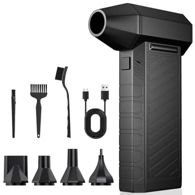 Elektrische Staubgebläse Druckluftspray, 150000 U/min Höhe Geschwindigkeit Dust Blower, Mini Compressed Air Duster PC Reinigungsset Mit 8000mah Akku für Laptop, Tastatur, Auto, Bürogeräte, Sofa