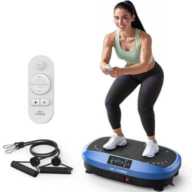 FLYBIRD Vibrationsplatte Testsieger, 120 Leistungsstarke einstellbare Geschwindigkeiten,150KG Tragkraft,Ganzkörper-Training mit Fernbedienung für Frauen Muskelaufbau & Lymphdrainage