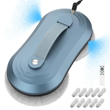Fensterputzroboter, 5600Pa Automatischer Fensterroboter Mit Wasserstrahl, Fensterroboter mit Sprühfunktion, Fensterreiniger Roboter Elektrisch der Fensterputzroboter Rahmen/Rahmenloses Fenster