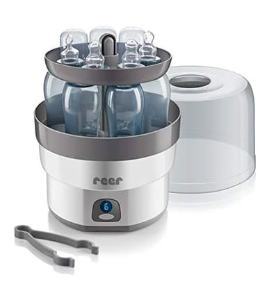 Reer VapoMax großer Vaporisator, Platz für 6 Fläschchen und Zubehör, Weiß/anthrazit, 1 Stück (1er Pack)