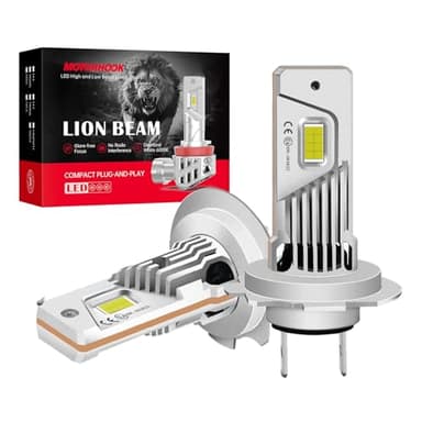 NUROTA H7 Halogen Scheinwerferlampe 12V 55W, 6000K Weiß, Niedrige Farbtemperatur, Perfekte Passform für Autoscheinwerfer, 2 Stück (6000K, H7)