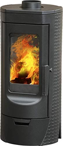 Plamen Tara - Gusskaminofen, Raumluftunabhängig - 6kW, Grau, Holz, Heizofen