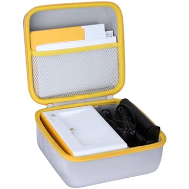 Lebakort Hart Reise Schutz Hülle Etui Tasche für Kodak Dock Plus 4PASS Fotodrucker/Kodak Dock Premium 4x6 Tragbarer Sofortbilddrucker (Weiß+Gelb)