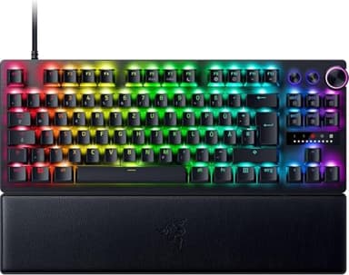 Razer Huntsman V3 Pro Tenkeyless - Analoge optische TKL E-Sport PC Gaming-Tastatur ohne Ziffernblock - Snap Tap - Rapid Trigger - Digitaler Drehregler & Steuerungstaste - QWERTZ DE-Layout | Schwarz