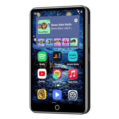 MP3-Player mit Bluetooth und WiFi, ZAQE 80GB Speicher& Android OS, 4" Touchscreen Spotify Musik&Video Player, eingebauter Lautsprecher, FM Radio, MP4 Player für Kinder