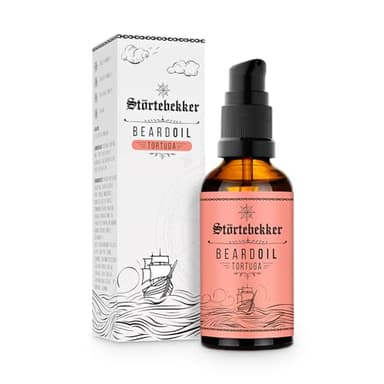 Störtebekker® Premium Bartöl Tortuga - tägliche Bartpflege für 3-Tage-Bart bis Vollbart - 50ml Beard Oil Vegan - Bart Öl Herren mit angenehmen Duft - Hochwertige Inhaltsstoffe - Made in Germany